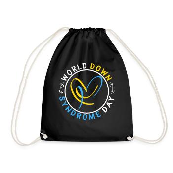 World Down Syndrome Day Shirt Down Syndrome - Drawstring Bag - black - Front