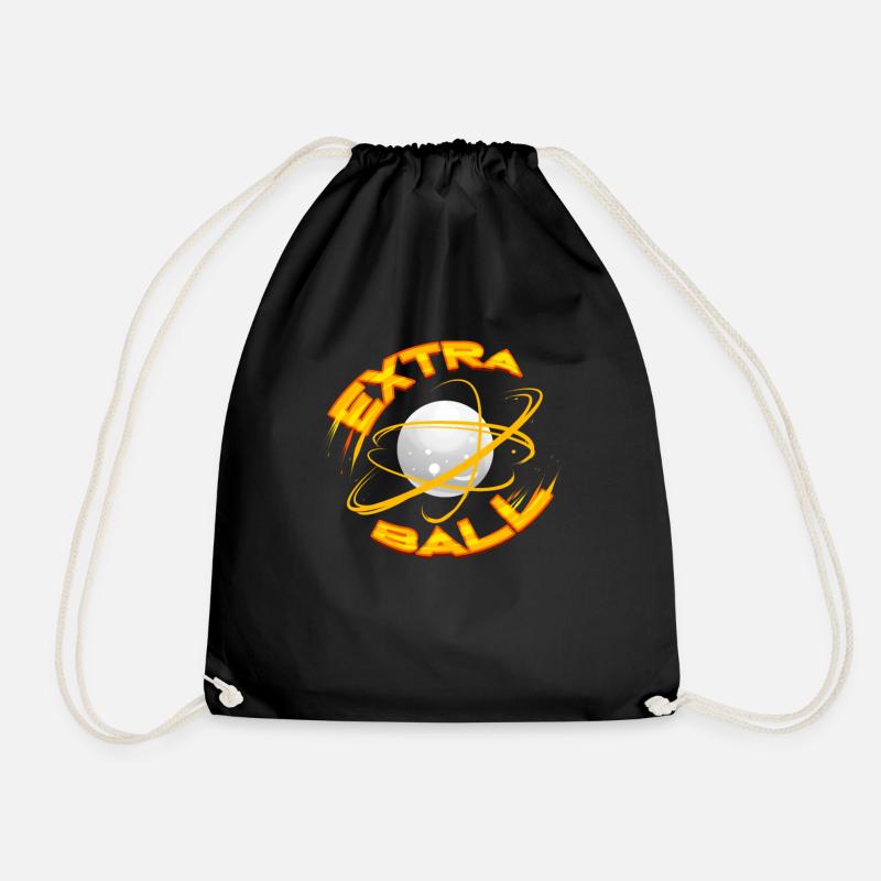 Pinball Retro Extra pinball machine Arcade - Drawstring Bag - black
