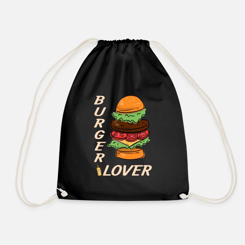 Burger Liebhaber - Turnbeutel - Schwarz