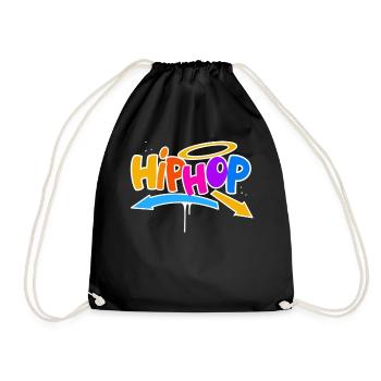 Hip Hop - Turnbeutel - Schwarz - Vorne