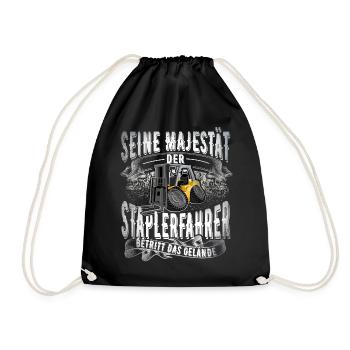 Staplerfahrer - Turnbeutel - Schwarz - Vorne