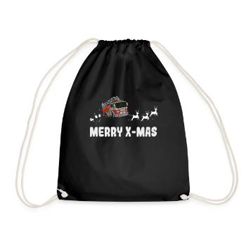 Service d'incendie voiture renne Noël - Sac de sport léger - noir - Devant