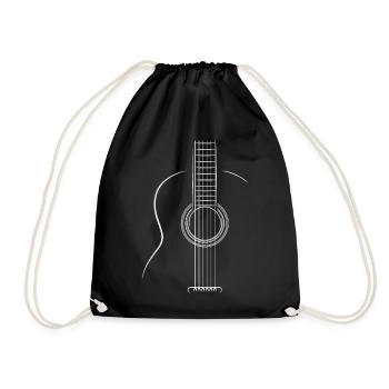 Acoustic guitarist - Drawstring Bag - black - Front