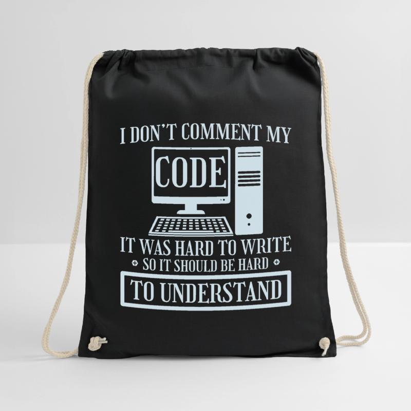 I Don't Comment Code Programmierer Coding Turnbeutel