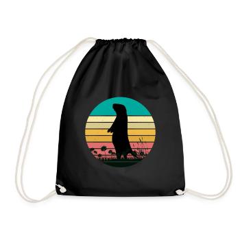 RÉTRO VINTAGE MARMOTTE - Sac de sport léger - noir - Devant