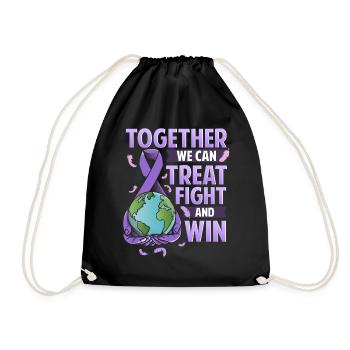 Cancer Awareness Cancer Prevention World Cancer Day - Drawstring Bag - black - Front