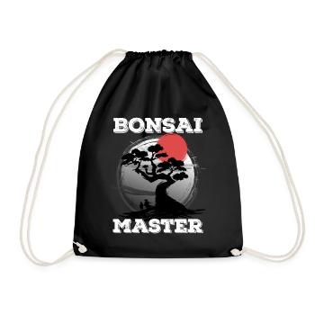 Bonsai Maître miniature plantes arbres japonais - Sac de sport léger - noir - Devant