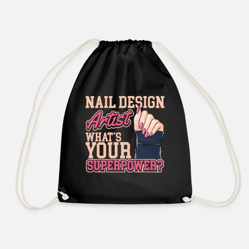 Nageldesign Kosmetik Nagelstudio Nagel - Turnbeutel - Schwarz