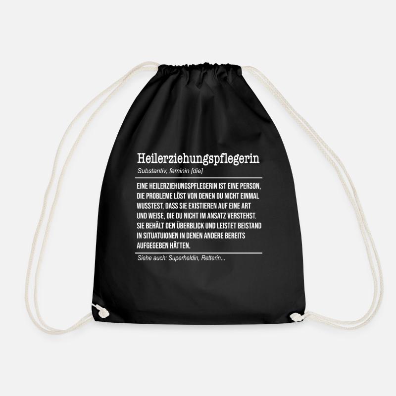 Heilerziehungspflegerin Definition Geschenk - Turnbeutel - Schwarz