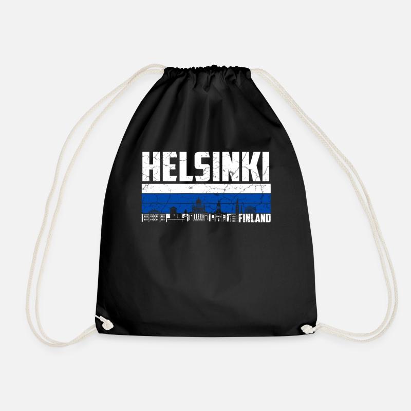Helsinki Finnland - Turnbeutel - Schwarz