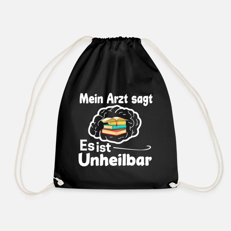Buch - Turnbeutel - Schwarz