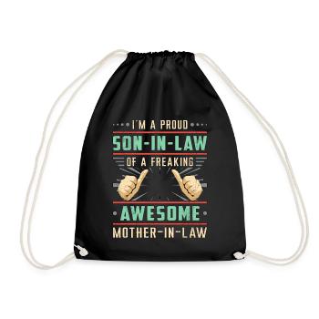 Meilleur beau-mère fils gendre cadeau - Sac de sport léger - noir - Devant