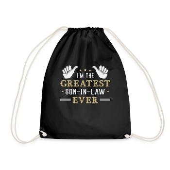 Dream son-in-law son-in-law mother-in-law gift - Drawstring Bag - black - Front