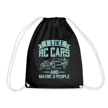 I like model cars, rc buggies and maybe 3 - Drawstring Bag - black - Front