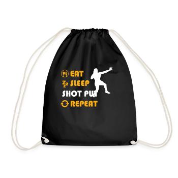 Shot Put Graphic T-Shirt - Turnbeutel - Schwarz - Vorne