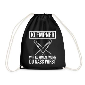 Klempner - Turnbeutel - Schwarz - Vorne