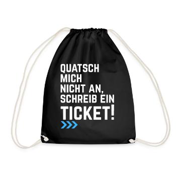 Informatiker IT Ticket Spruch Programmierer - Turnbeutel - Schwarz - Vorne