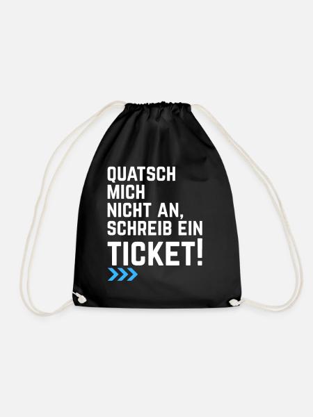 Informatiker IT Ticket Spruch Programmierer - Turnbeutel - Schwarz