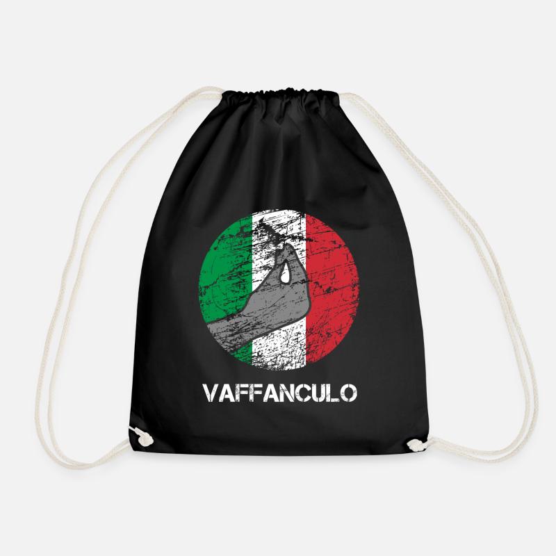 Vaffanculo italienischer Spruch ü Italien Geschenk - Turnbeutel - Schwarz