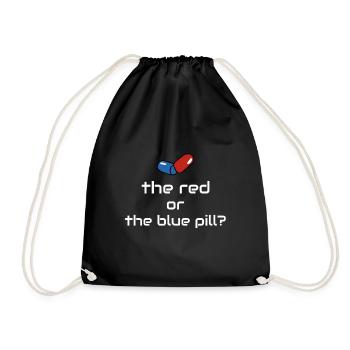 capsule rouge et bleue matrice - funny design matrix - Sac de sport léger - noir - Devant