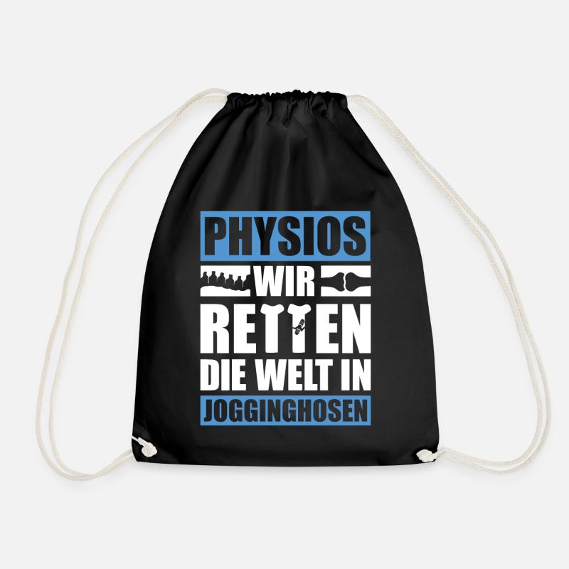Physio I Physiotherapie I Physiotherapeut - Turnbeutel - Schwarz