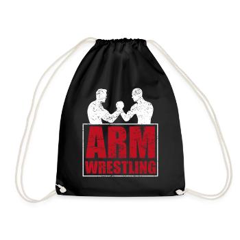 Cadeau de musculation armwrestling arm wrestling - Sac de sport léger - noir - Devant