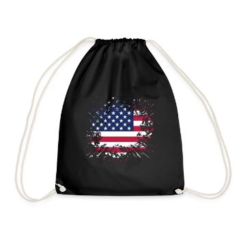 America great again - USA America US - Drawstring Bag - black - Front