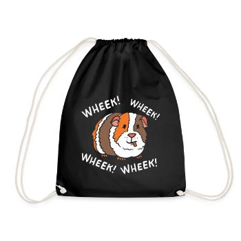 Guinea pig - Drawstring Bag - black - Front