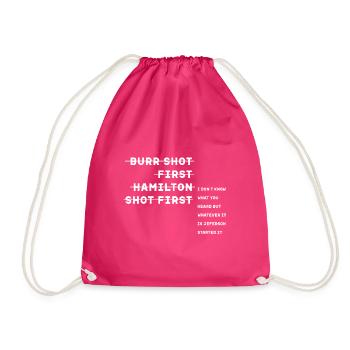 Burr Shot First Alexander Hamilton Drôle - Sac de sport léger - fuchsia - Devant