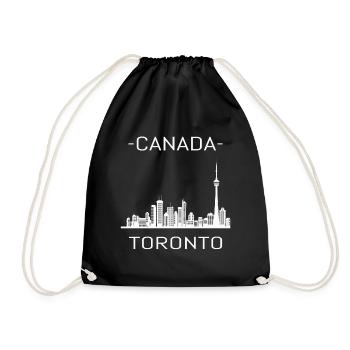 Toronto Skyline - Turnbeutel - Schwarz - Vorne