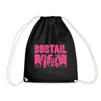 Bobtail chien mère chien - Sac de sport léger - noir - Devant