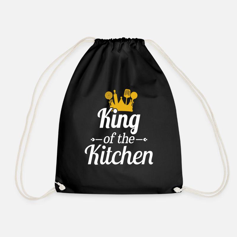 King of the Kitchen Super Hobby Koch Geschenk - Turnbeutel - Schwarz