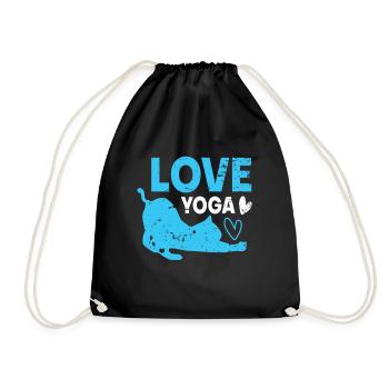 Yoga Yoga Women Yoga outfit Yoga sayings - Drawstring Bag - black - Front