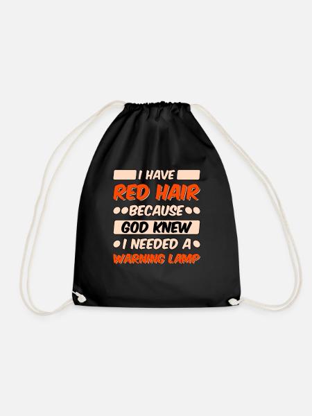 Team Ginger Beard Redhead Beard Red - Drawstring Bag - black