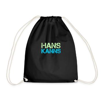 Hans Name Sprüche Hans Kanns - Turnbeutel - Schwarz - Vorne
