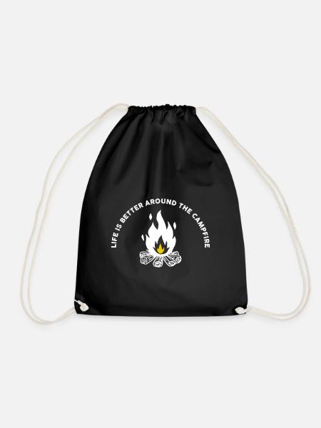 Pfadfinder Lagerfeuer - Turnbeutel - Schwarz