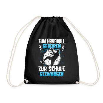 Handball Sport Handballer Handball player gift - Drawstring Bag - black - Front