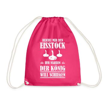 Reicht mir den Eisstock der König will schießen - Turnbeutel - Fuchsia - Vorne