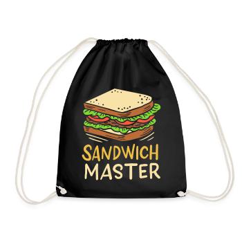 Sandwich - Drawstring Bag - black - Front