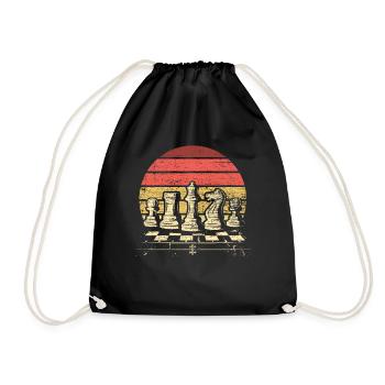Échecs rétro - Sac de sport léger - noir - Devant