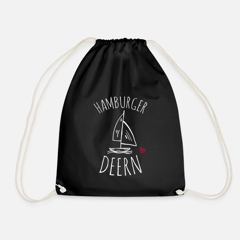 Bateau à voile Hamburger Deern - Sac de sport léger - noir