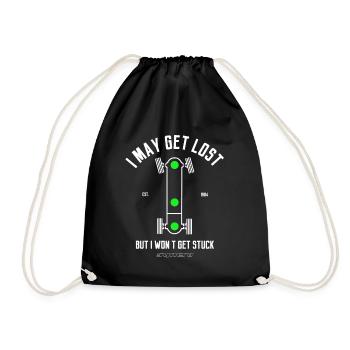 Syncro cool saying for bus fans - Drawstring Bag - black - Front