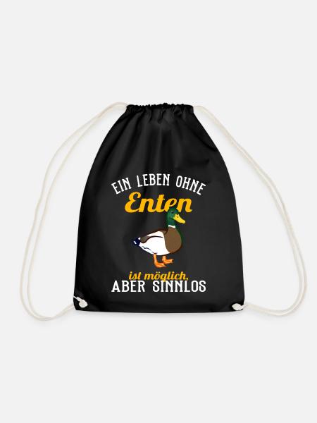Ente - Ein Leben ohne Enten - Turnbeutel - Schwarz