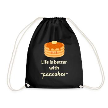 Pancakes - Turnbeutel - Schwarz - Vorne