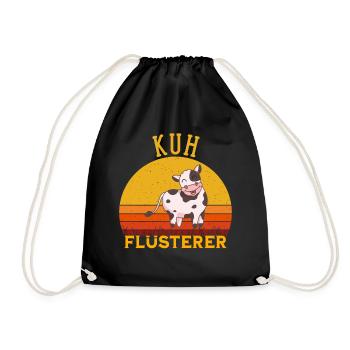 Kuh Flüsterer - Turnbeutel - Schwarz - Vorne