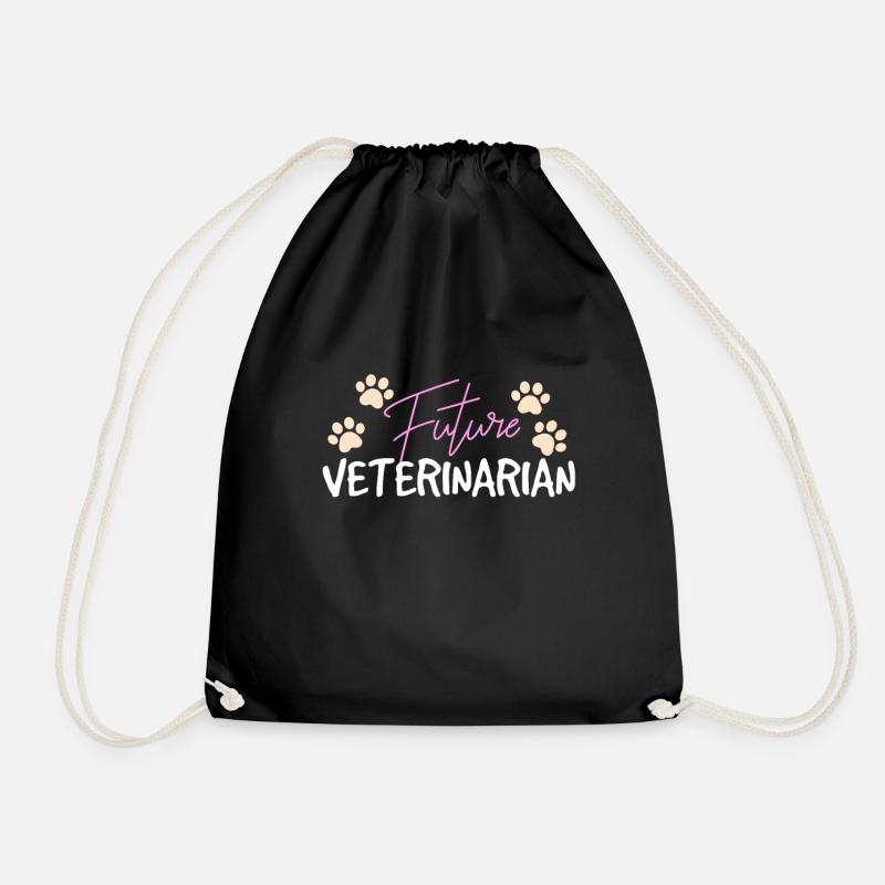 Tierarzt Tierarzt Geschenke Tiere Tierarztpraxis - Turnbeutel - Schwarz