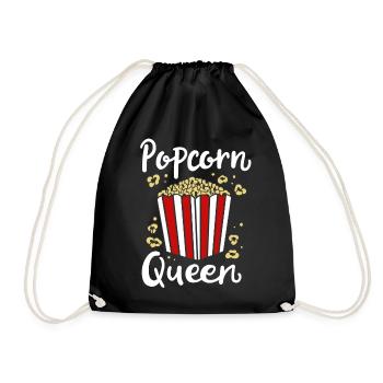Popcorn - Drawstring Bag - black - Front