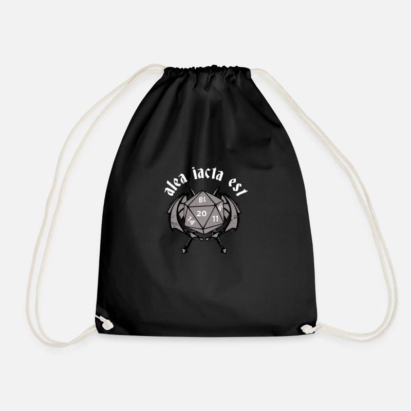 Alea Iacta Est - The die is cast - Drawstring Bag - black