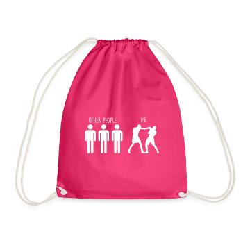 Boxing - Drawstring Bag - fuchsia - Front