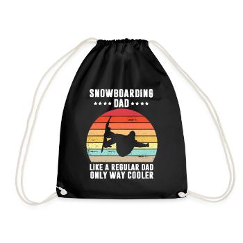 Snowboarding Dad Freestyle Snowboarder Winter Snow - Turnbeutel - Schwarz - Vorne